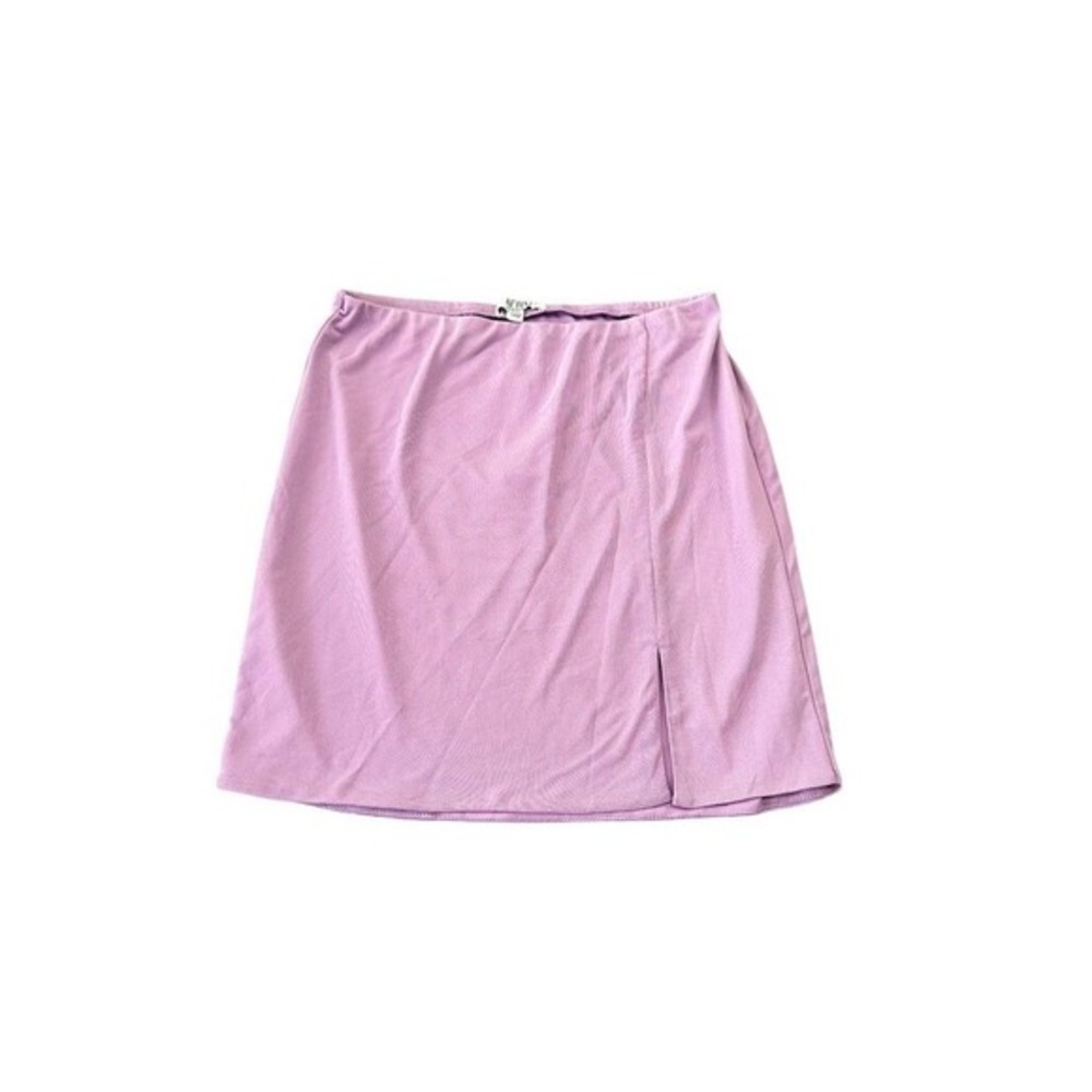 AFRM Los Angeles Purple Mesh Mini Skirt Lavendar Lilac Side Slit NWT Club Party